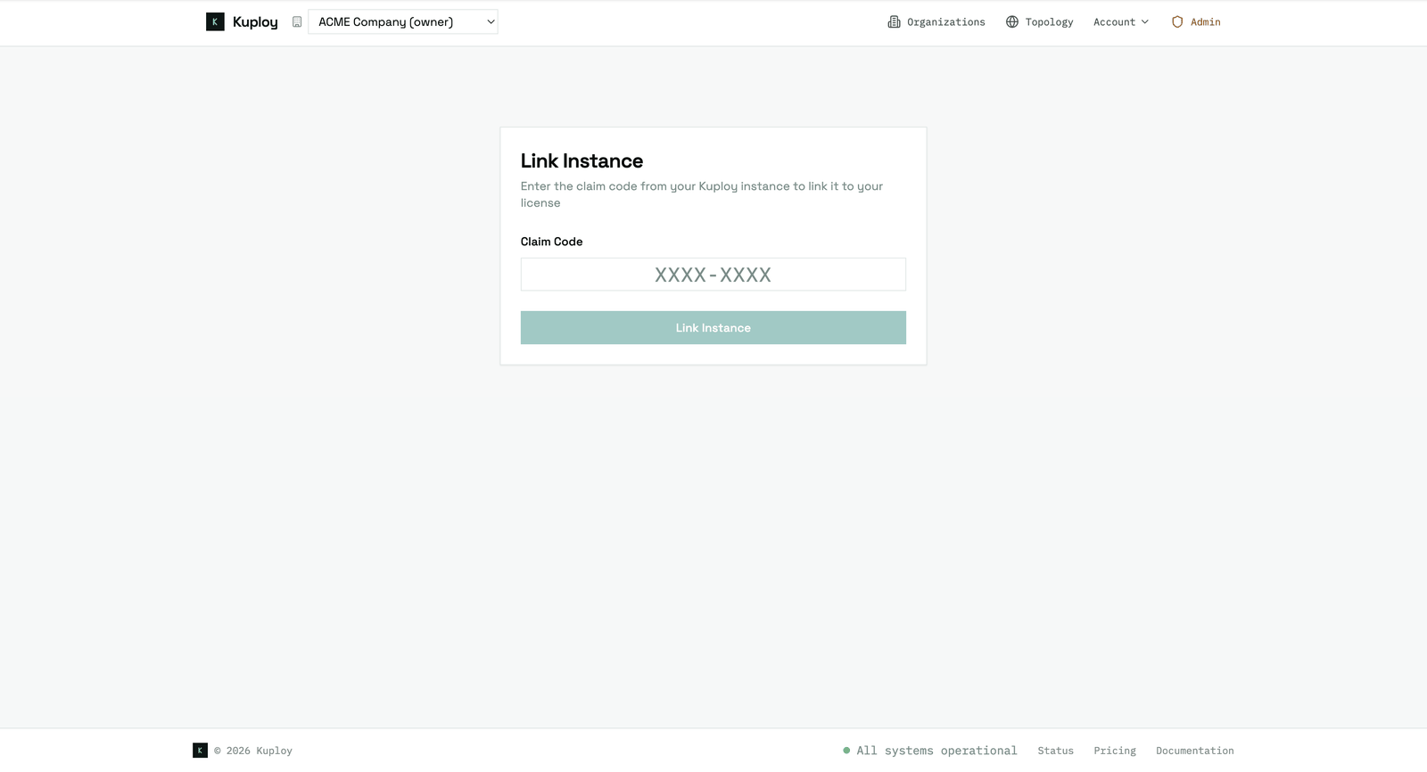 Saisie d’un code de rattachement sur kuploy.app/claim